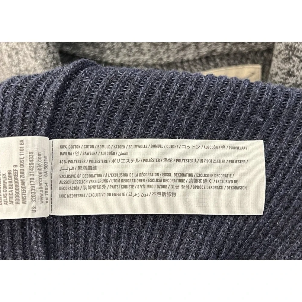 Hollister Ombre Knit Shawl Collar Cardigan Mens Size Large Blue Gray Grandpacore